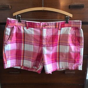 Old Navy Pink Plaid Shorts
